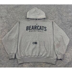 VTG Nike Team Jordan Cincinnati Bearcats Basketball Hoodie Gray Adult XL 90s